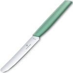 Нож кухонный Victorinox Swiss Modern Table 11см закругл.нос с мятн. ручкой 6.9006.1141