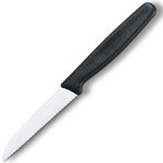 Кухонний ніж Victorinox із хвилястим лезом, чорний нейлон 5.0433, Колір: Чорний, Марка сталі: 440А, Матеріал рукояті: Нейлон