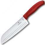 Нож кухонный Victorinox SwissClassic Santoku красный 6.8521.17B