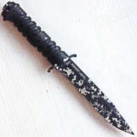 Нож армейский (военный) Біла Зброя Киборг Ночной пиксель, Цвет : Пиксель, Марка стали: 65Г, Материал рукояти: ABS термопластик
