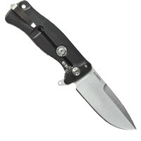 Карманный нож Lionsteel SR11 Aluminum black (SR11A BS), Покрытие клинка: Satin, Цвет : Чёрный, изображение 2