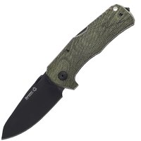 Карманный нож Lionsteel TM1 Canvas Black Blade green (TM1B CVG), Покрытие клинка: Black