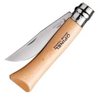 Нож туристический Opinel №10 Inox (123100), Марка стали: Sandvik 12C27, Материал рукояти: Бук, изображение 2