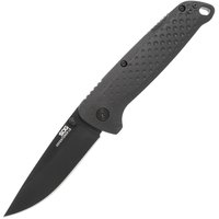 Нож туристический SOG Adventurer LB, Black/Black (13-11-01-43), Покрытие клинка: Titanium Nitride, Цвет : Black