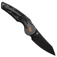 Карманный нож Fox Jupiter Titanium PVD Stone Washed (FX-555 TIBR), Покрытие клинка: BSW (Black Stonewash), Цвет : Black, изображение 2