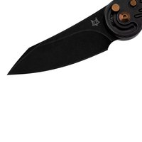 Карманный нож Fox Jupiter Titanium PVD Stone Washed (FX-555 TIBR), Покрытие клинка: BSW (Black Stonewash), Цвет : Black, изображение 4
