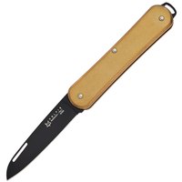 Маленький складной нож Fox Vulpis Black Blade Brass (FX-VP130 OTB), Покрытие клинка: Black Top Shield&reg;, Цвет : Brown