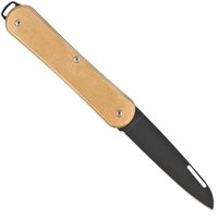 Маленький складной нож Fox Vulpis Black Blade Brass (FX-VP130 OTB), Покрытие клинка: Black Top Shield&reg;, Цвет : Brown, изображение 2