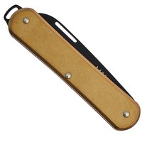 Маленький складной нож Fox Vulpis Black Blade Brass (FX-VP130 OTB), Покрытие клинка: Black Top Shield&reg;, Цвет : Brown, изображение 5