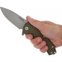 Карманный нож Lionsteel Kur G10 Green (KUR GR), Покрытие клинка: SW (Stonewash), Цвет : Зелёный, Материал рукояти: G-10, изображение 5