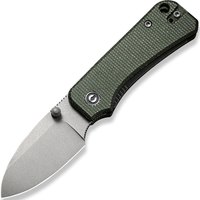 Маленький складной нож Civivi Baby Banter зеленый C19068SB-1, Покрытие клинка: GSW (Gray Stonewash), Цвет : Тёмно-зелёный 