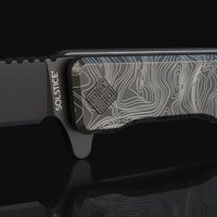 Джентльменский нож Ocaso Solstice Engraved titanium Topo Pattern Black (10ETB), Цвет : Чёрный, изображение 5