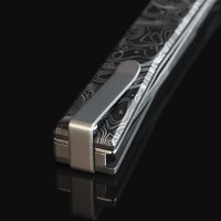Джентльменский нож Ocaso Solstice Engraved titanium Topo Pattern Satin (10ETS), Цвет : Чёрно-серый, изображение 4