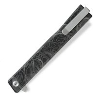 Джентльменский нож Ocaso Solstice Engraved titanium Topo Pattern Satin (10ETS), Цвет : Чёрно-серый, изображение 2
