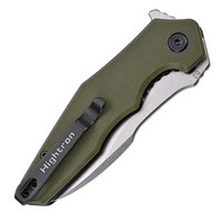 EDC нож Hightron Mini Ventura зеленый (HK05GRNS), Покрытие клинка: SW (Stonewash), Цвет : Зелёный, изображение 3