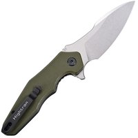 EDC нож Hightron Mini Ventura зеленый (HK05GRNS), Покрытие клинка: SW (Stonewash), Цвет : Зелёный, изображение 2