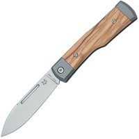 Джентльменский нож Fox Gunstock M390 Olive Wood Titanium Black (FX-558 OL)