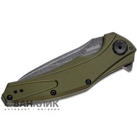 Нож KAI Kershaw Bareknuckle Black Blade олива 7777OLBW