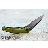 Нож KAI Kershaw Bareknuckle Black Blade олива 7777OLBW