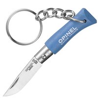 Маленький складной нож Opinel Keychain №2 Inox голубой (002270), Цвет : Голубой, Материал рукояти: Граб