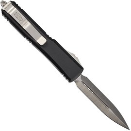 Ніж Microtech Ultratech Double Edge Satin 122-4, Покриття клинка: Satin, Колір: Чорний, зображення 2