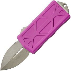 Ніж Microtech Exocet Stonewash Apocalyptic violet 157-10APVI, Колір: Рожевий, Марка сталі: M390, Матеріал рукояті: Алюміній