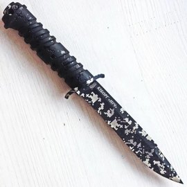 Нож армейский (военный) Біла Зброя Киборг Ночной пиксель, Цвет : Пиксель, Марка стали: 65Г, Материал рукояти: ABS термопластик