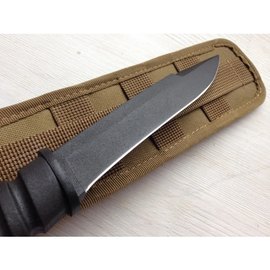 Боевой нож Біла Зброя Киборг, Цвет : Чёрный, Марка стали: 65Г, Материал рукояти: ABS термопластик, изображение 4