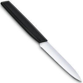 Нож кухонный Victorinox Swiss Modern Paring 10см с волн. с черн.ручкой 6.9003.10W, изображение 2