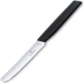 Нож кухонный Victorinox Swiss Modern Table 11см закругл.нос с черн. ручкой 6.9003.11