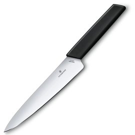 Нож кухонный Victorinox Swiss Modern Carving 19см с черн. ручкой (блистер) 6.9013.19B