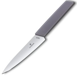 Нож кухонный Victorinox Swiss Modern Kitchen 15см с фиол. ручкой (блистер) 6.9016.1521B