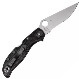 Нож Spyderco Stretch 2 XL FRN, полусеррейтор (C258PSBK), Цвет : Чёрный, Тип режущей кромки: Полусеррейтор, изображение 2