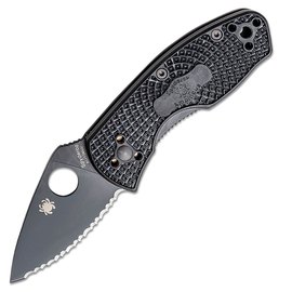 Ніж Spyderco Ambitious Lightweight Black Blade, серрейтор (C148SBBK)
