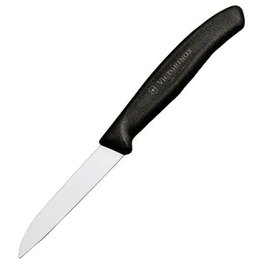 Кухонний ніж Victorinox SwissClassic, 8см, чорний 6.7403, Колір: Чорний, Марка сталі: 440А, Матеріал рукояті: Пластик