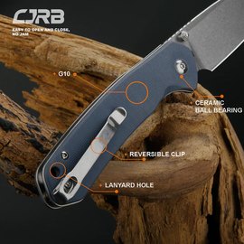 Ніж туристичний CJRB Pyrite SW Gray (J1925-GY), Колір: Сірий, зображення 3