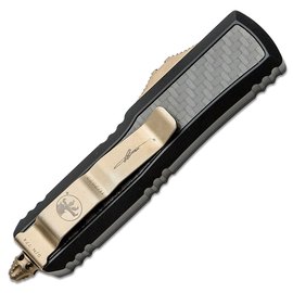 Кишеньковий ніж Microtech Daytona Double Edge Bronze CF Inlay (126-13CFIS), зображення 4