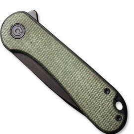 Кишеньковий ніж Civivi Elementum C907T-E, Покриття клинка: Black Stonewashed, Колір: Зелений, зображення 4