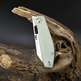 Кишеньковий ніж CJRB Ekko natural green (J1929-NTG), Покриття клинка: SW (Stonewash), Колір: Салатовий, Матеріал рукояті: G-10, зображення 4