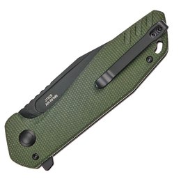 Карманный нож CJRB Riff BB Micarta green (J1928-BMGN), Покрытие клинка: Black PVD , Цвет : Зелёный, изображение 4