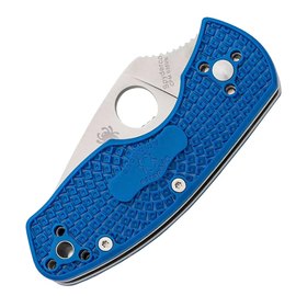 Карманный нож Spyderco Ambitious Lightweight Blue (C148PBL), Тип режущей кромки: Гладкое лезвие, изображение 3