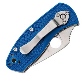 Карманный нож Spyderco Ambitious Lightweight Blue (C148PBL), Тип режущей кромки: Гладкое лезвие, изображение 4