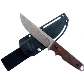 Ніж тактичний Za-Pas Urban Tactic Stonewash (Brown Micarta, kydex sheath) UT-ST-M-BR, Покриття клинка: SW (Stonewash), Колір: Коричневий, зображення 2