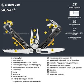 Мультитул Leatherman SIGNAL Green Topo 832692, изображение 2