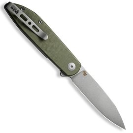 Карманный нож Sencut Bocll зеленый S22019-4, Покрытие клинка: SW (Stonewash), Цвет : Зелёный, Материал рукояти: G-10, изображение 2