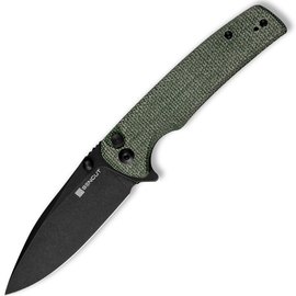 Карманный нож Sencut Sachse зеленый S21007-2, Покрытие клинка: Black Stonewashed, Цвет : Зелёный