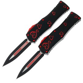 Набір кишенькових ножів Microtech Hera Double Edge BB Twin Flames (702-1SETTFS)