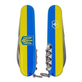 Многофункциональный нож Victorinox Climber Ukraine Герб на флаге гориз. 1.3703.3.T3040p, Принт: Герб на флаге горизонтальный, изображение 2