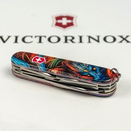Многофункциональный нож Victorinox Climber Zodiac Сапфировый дракон 1.3703.Z3260p, Цвет : Black, Принт: Сапфировый дракон, изображение 6