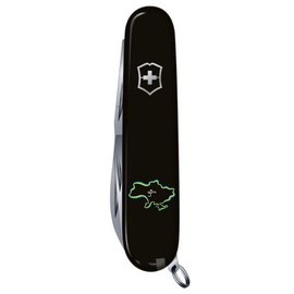 Многофункциональный нож Victorinox Huntsman Ukraine Границы Украины + Дом черный 1.3713.3_T1290u, Цвет : Black, Принт: Границы Украины, дом черный, изображение 4
